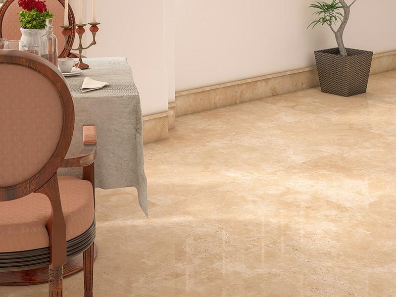 Травертин Light C/C Filled Honed Polished  1094 фото