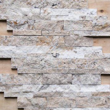Плитка мозаїчна з травертину Pheadelphia Travertine Split Face Interlocking panel  8410 фото