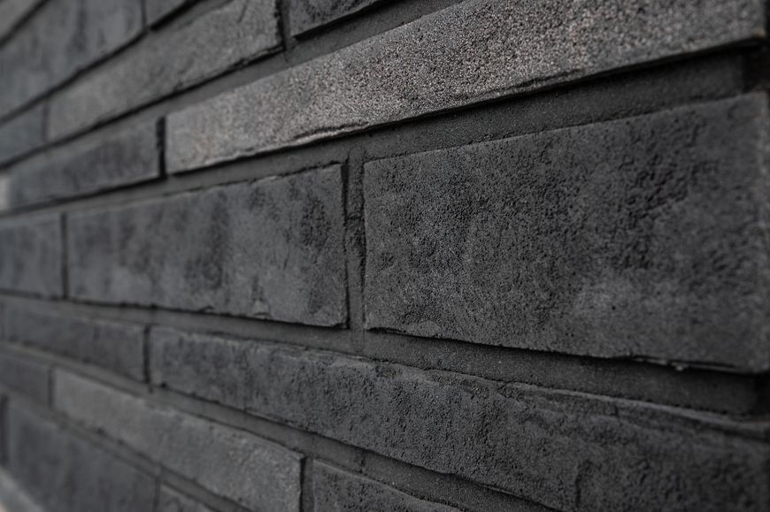 Фасадная плитка Loft Brick Дублин 50, ручная формовка, насыщенный тёмно-коричневый оттенок с эффектом старого кирпича 2277 фото