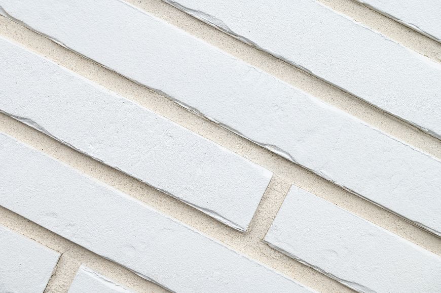 Фасадна плитка Loft Brick Моноблан 20 Рігель, 490&times;40&times;20 мм, біла ручної роботи з ефектом старої цегли 2255 фото