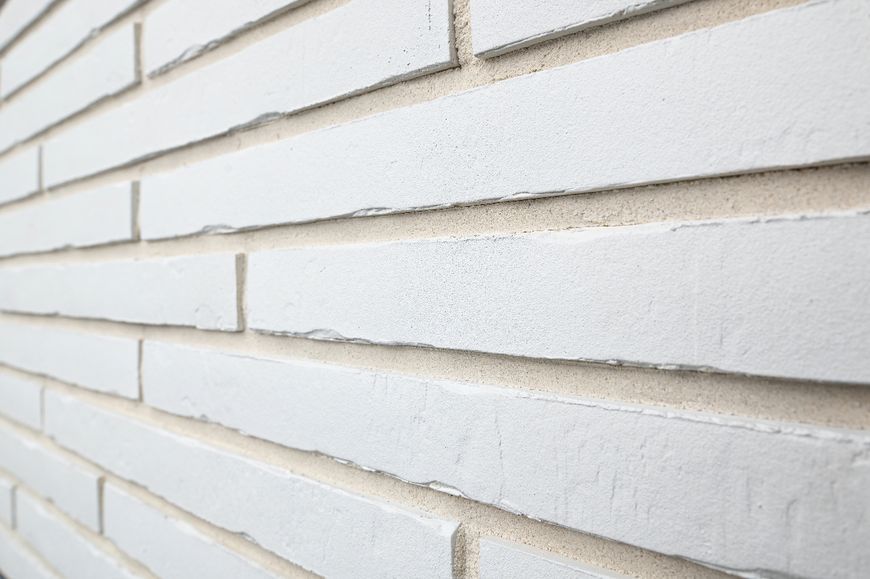 Фасадна плитка Loft Brick Моноблан 20 Рігель, 490&times;40&times;20 мм, біла ручної роботи з ефектом старої цегли 2255 фото